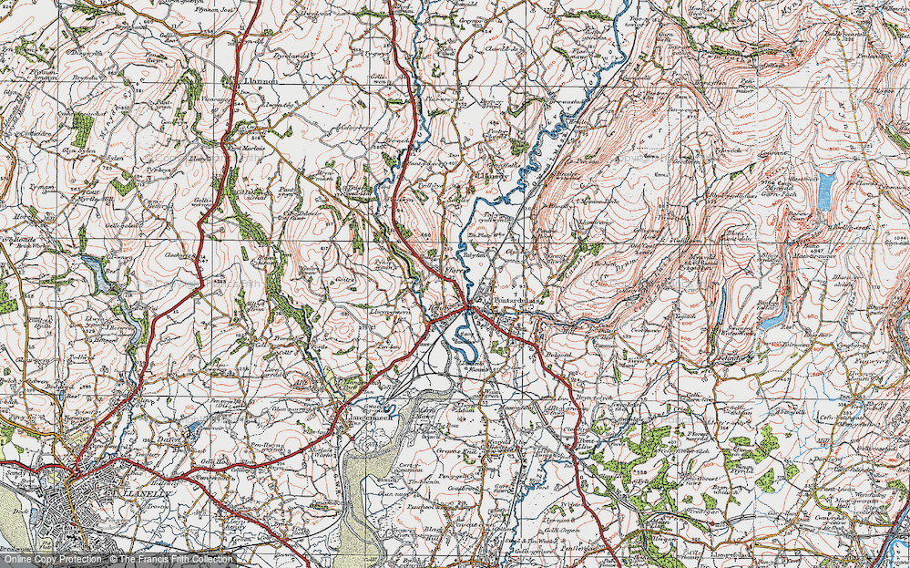 Old Map of Fforest, 1923 in 1923