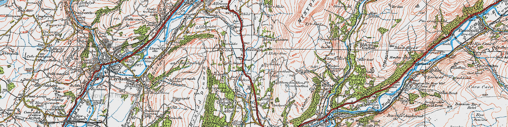 Old map of Fforest Gôch in 1923