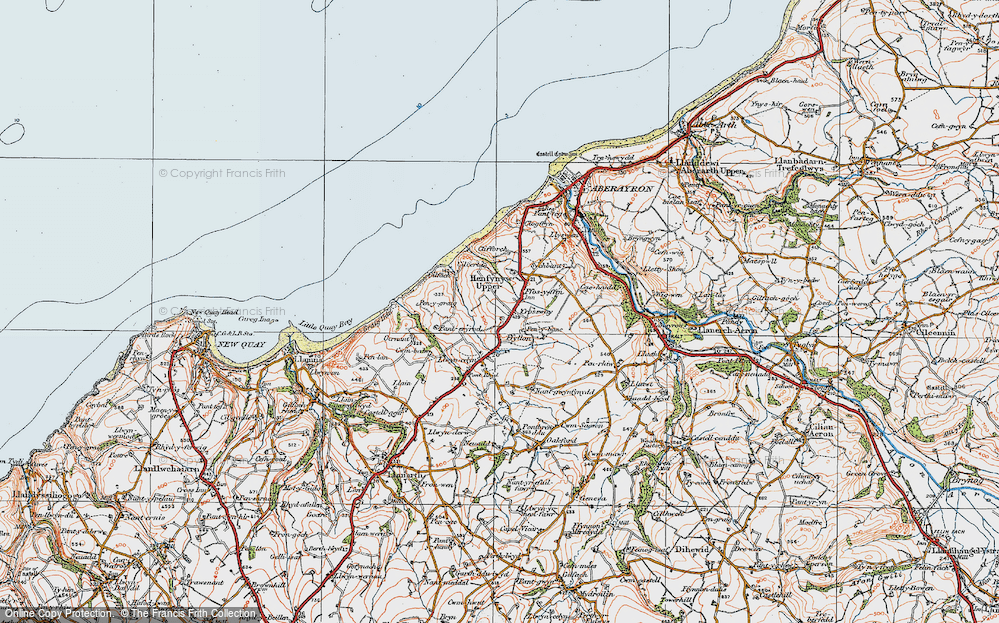 Old Map of Ffos-y-ffîn, 1923 in 1923