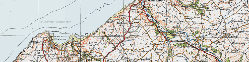 Old map of Ffos-y-ffîn in 1923