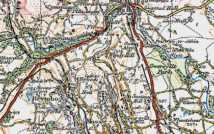 Old map of Ffos-y-go in 1924