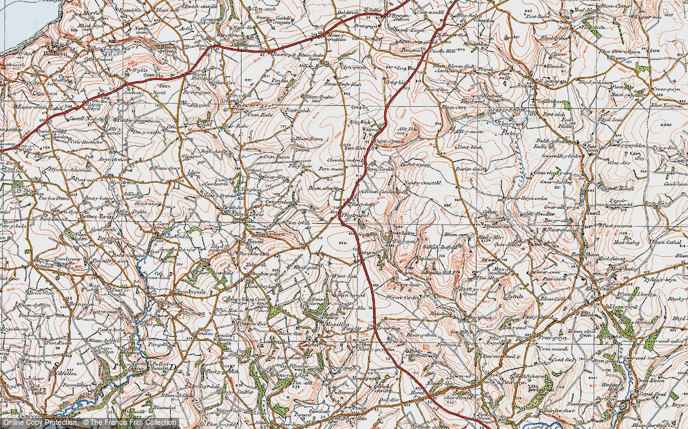 Old Map of Historic Map covering Wstrws in 1923
