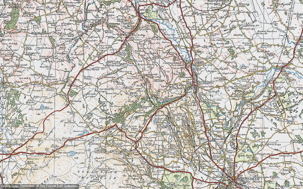 Old Map of Ffrith, 1924 in 1924