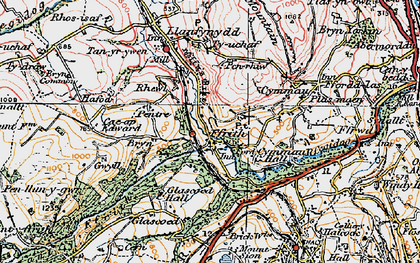 Old map of Ffrith in 1924