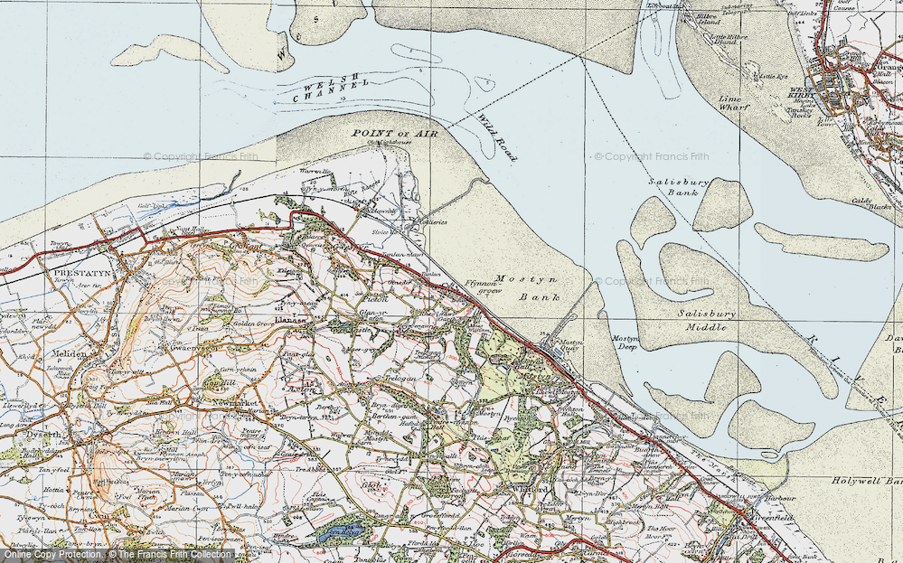 Old Map of Ffynnongroyw, 1924 in 1924