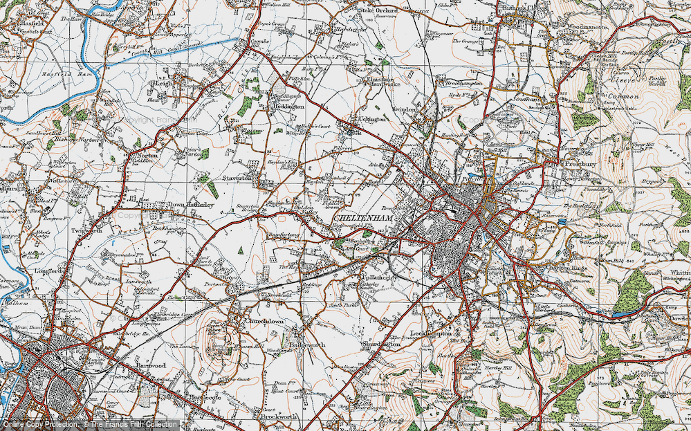 Old Map of Fiddler's Green, 1919 in 1919