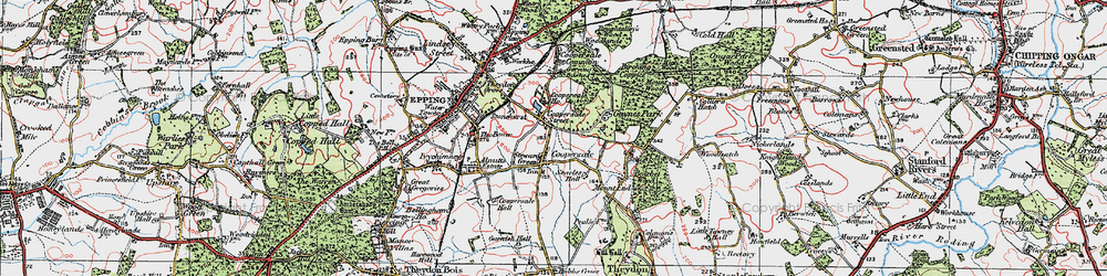 Old map of Fiddlers Hamlet in 1920