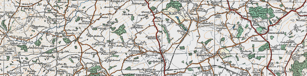 Old map of Lemore Manor in 1919