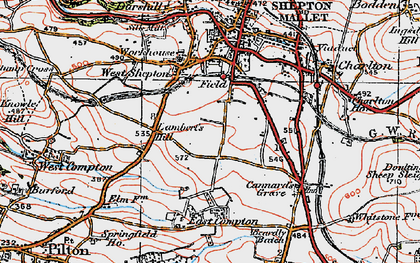 Old map of Field in 1919