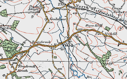Old map of Bearsbrook in 1921