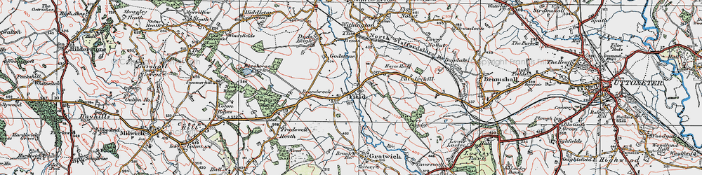 Old map of Field in 1921