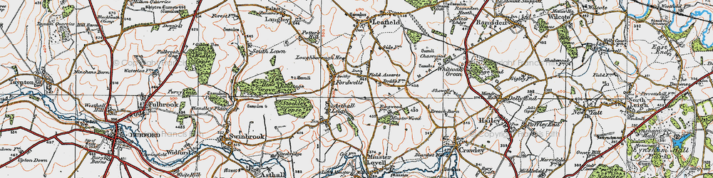 Old map of Field Assarts in 1919
