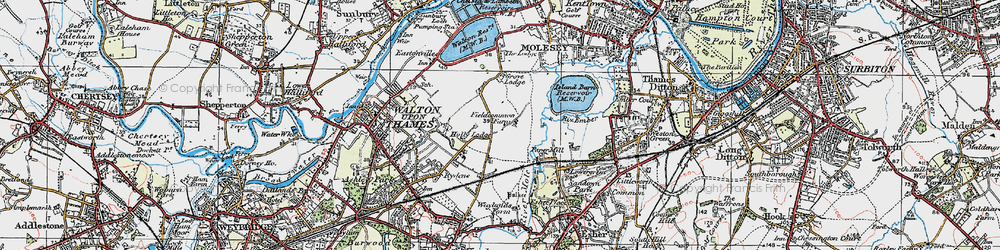 Old map of Field Common in 1920