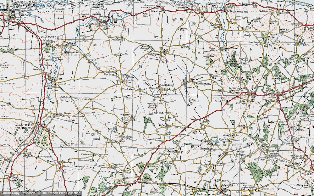 Old Map of Field Dalling, 1921 in 1921