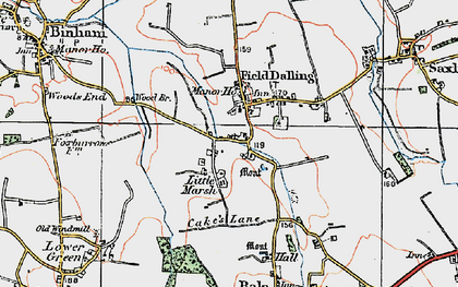 Old map of Field Dalling in 1921