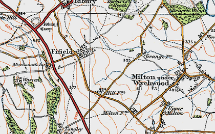 Old map of Fifield in 1919