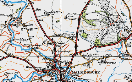 Old map of Filands in 1919