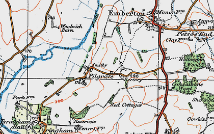 Old map of Filgrave in 1919