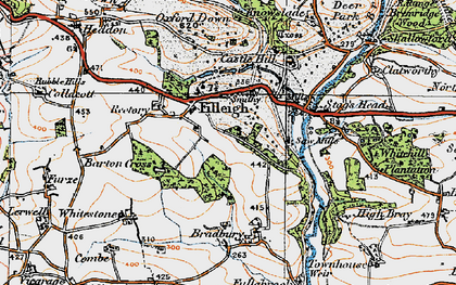 Old map of Bradbury Barton in 1919