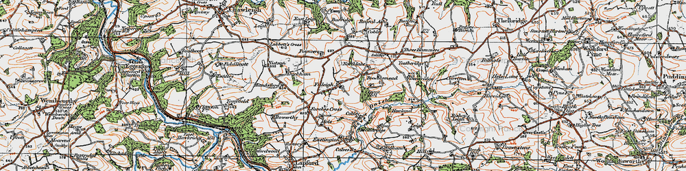Old map of Broomsmead in 1919