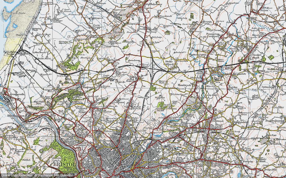 Old Map of Filton, 1919 in 1919