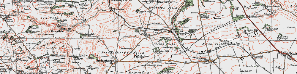 Old map of Fimber in 1924
