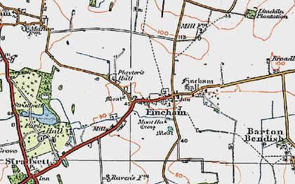 Old map of Fincham in 1922
