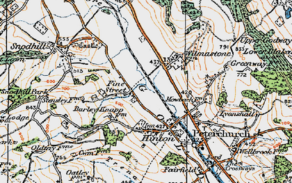 Old map of Fine Street in 1920