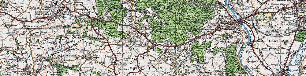 Old map of Fingerpost in 1921