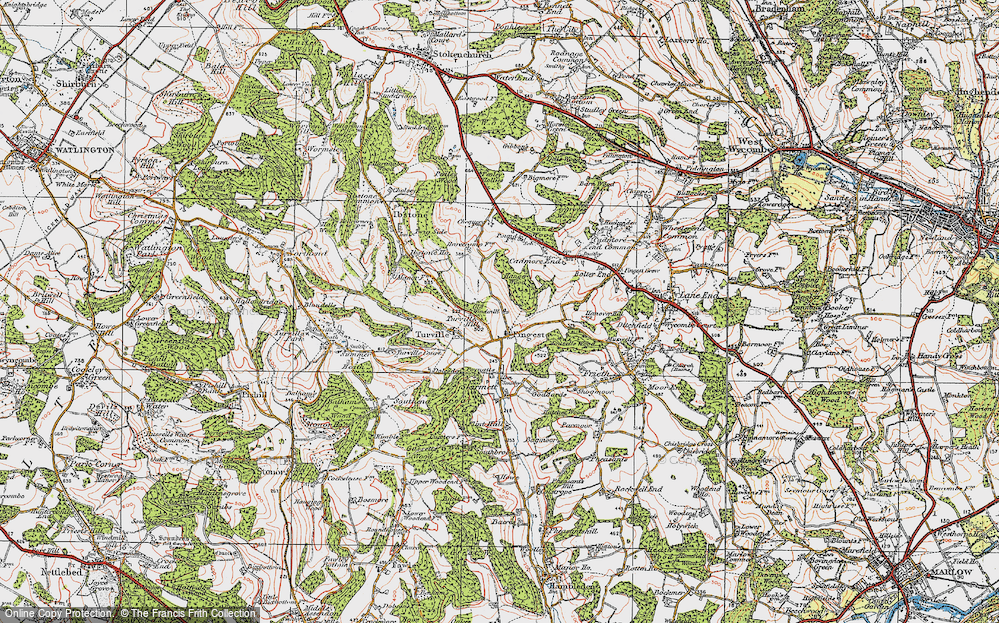 Old Map of Fingest, 1919 in 1919