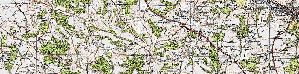 Old map of Fingest in 1919