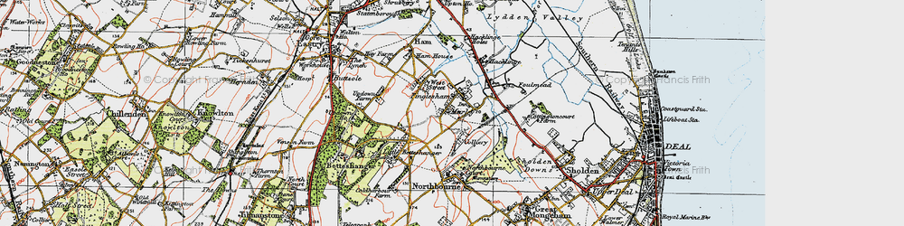 Old map of Betteshanger Colliery in 1920