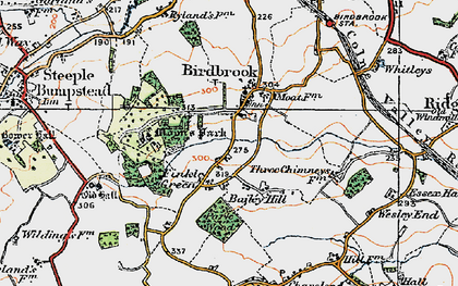 Old map of Finkle Green in 1920