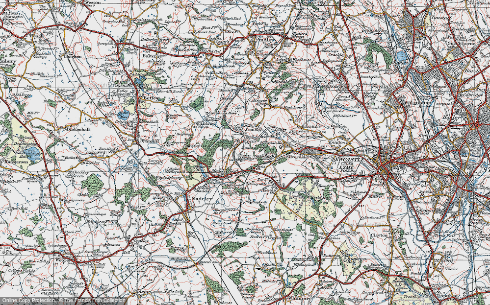 Old Map of Finney Green, 1921 in 1921