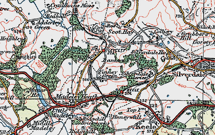 Old map of Finney Green in 1921