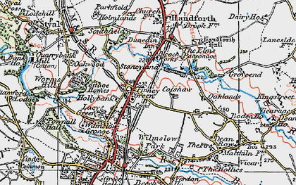 Old map of Finney Green in 1923