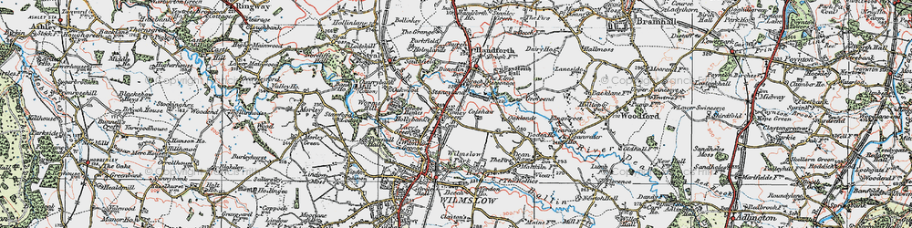 Old map of Finney Green in 1923
