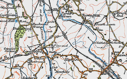 Old map of Finwood in 1919
