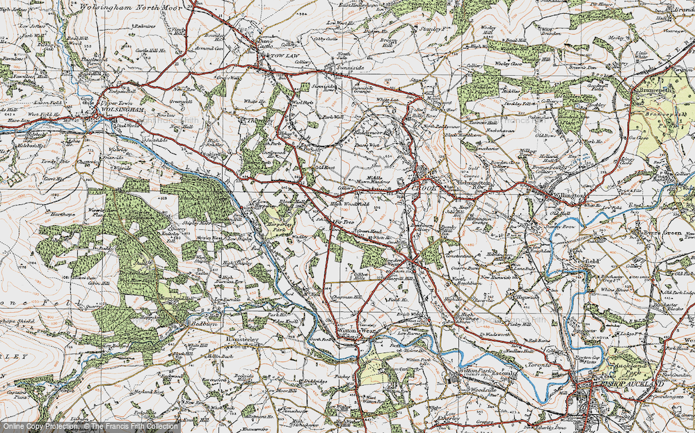 Old Map of Fir Tree, 1925 in 1925
