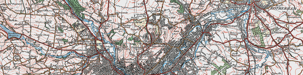 Old map of Fir Vale in 1923