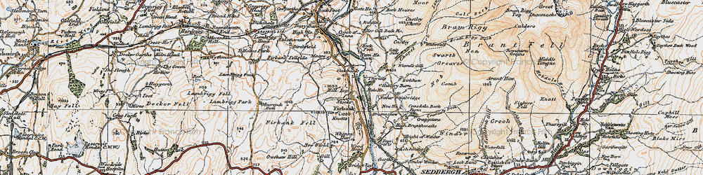 Old map of Whinny Haw in 1925