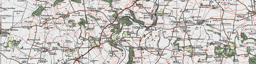 Old map of Firby in 1924