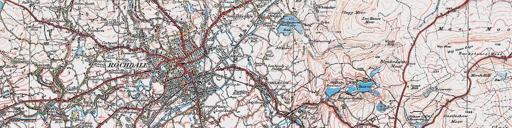 Old map of Bib Knowl in 1924