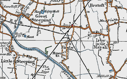 Old map of Firsby in 1923