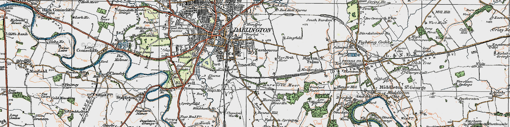 Old map of Firth Moor in 1925