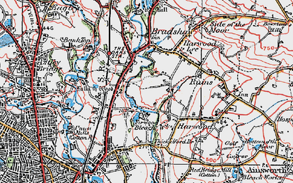 Old map of Bradshaw Brook in 1924