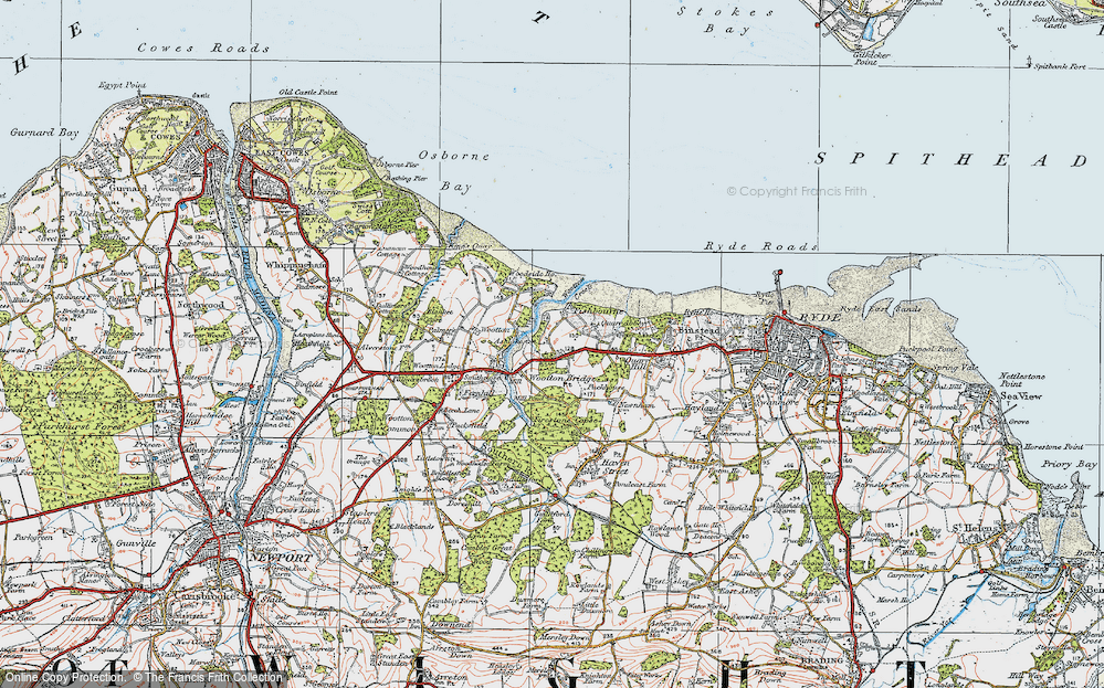 Old Map of Fishbourne, 1919 in 1919