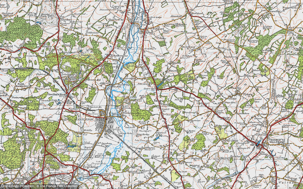 Old Map of Fisher's Pond, 1919 in 1919
