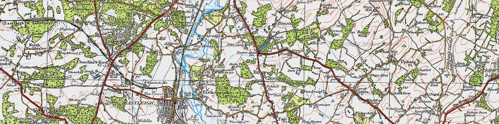 Old map of Fisher's Pond in 1919