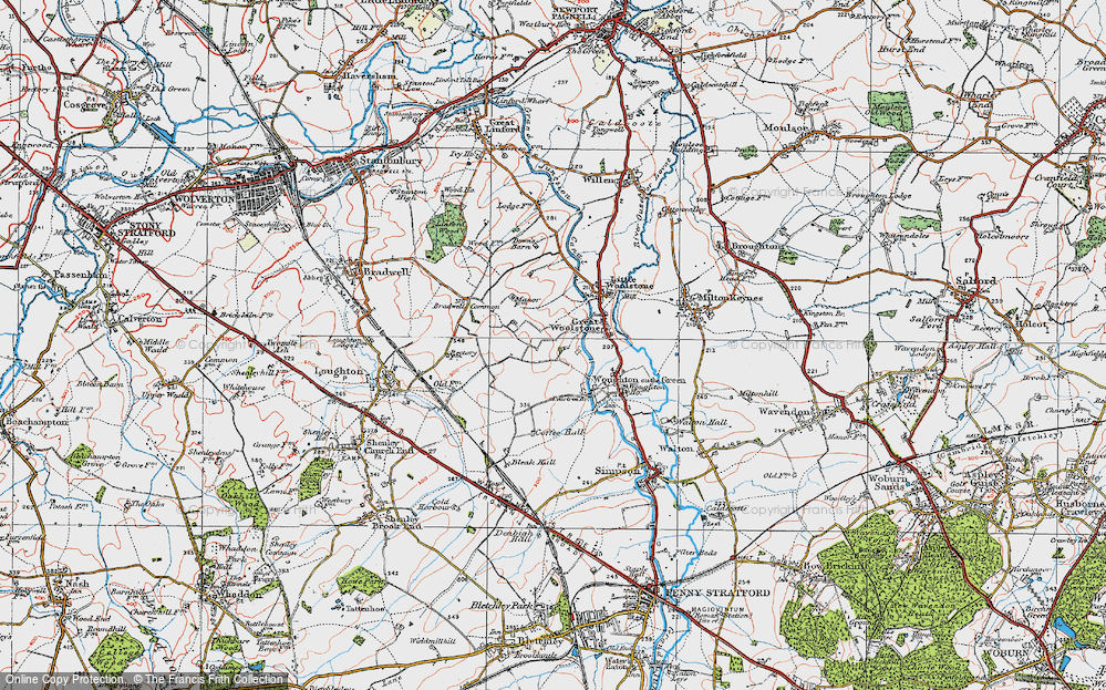 Old Map of Fishermead, 1919 in 1919